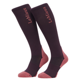 Pair of LeMieux knee-high socks on a white background